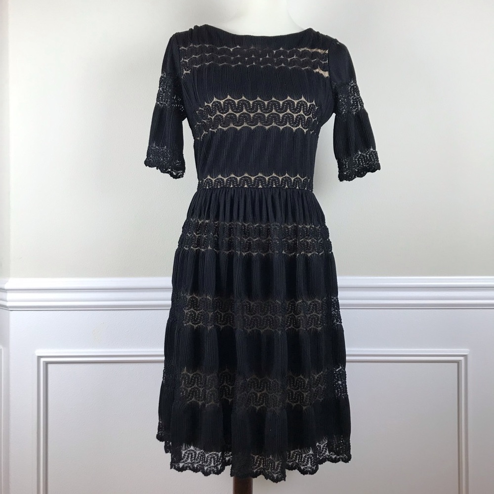 Marc Bouwer | Black and Tan Cut-out Dress